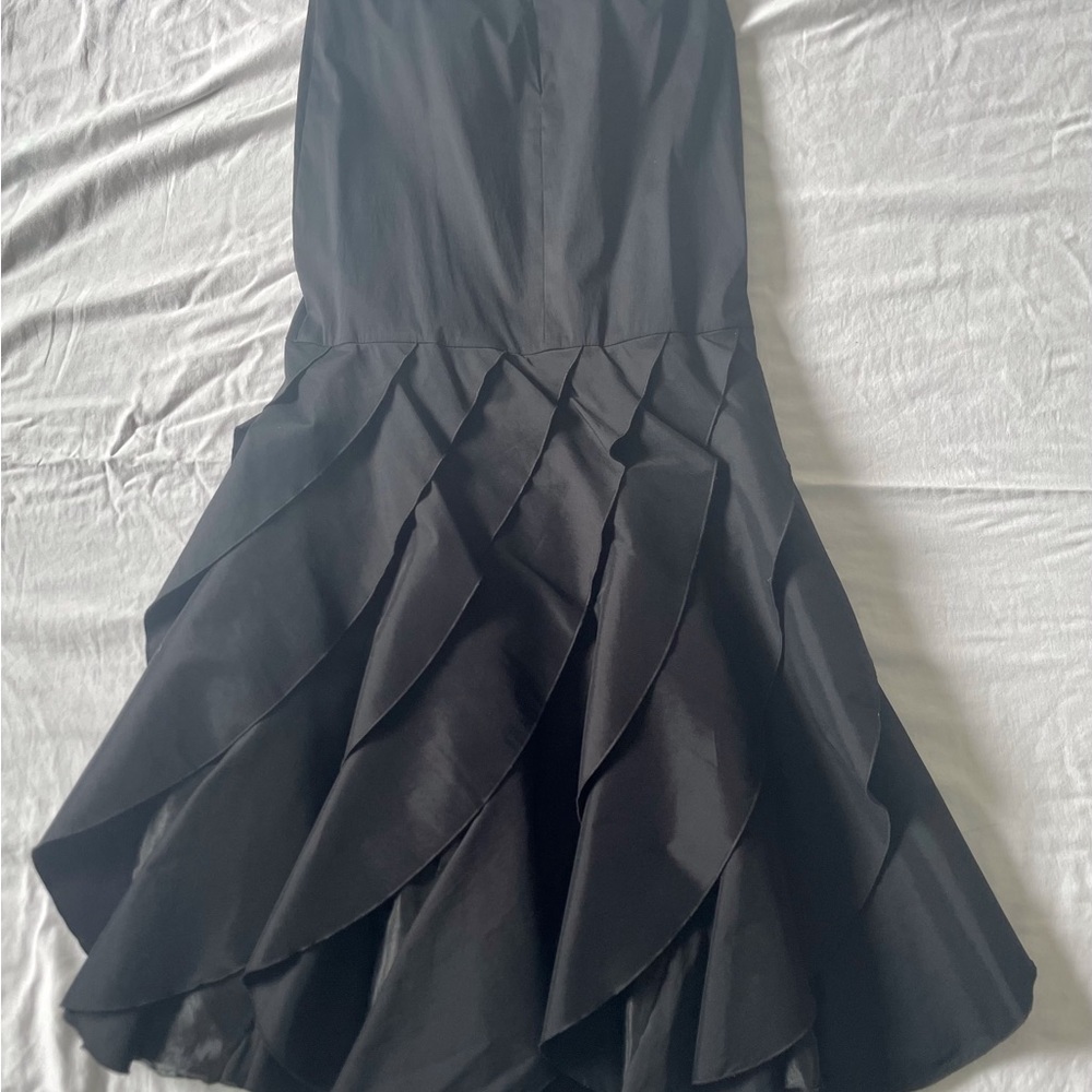 Black size 8-10 Maxi Skirt Black Ruffled Bottom